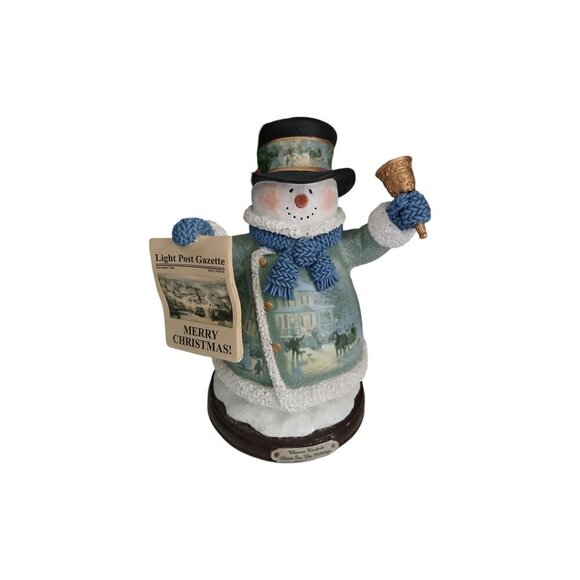 THOMAS KINKADE Snowman Vintage 2004 #3 Home for the Holidays Winter Wonderland - Picture 1 of 9